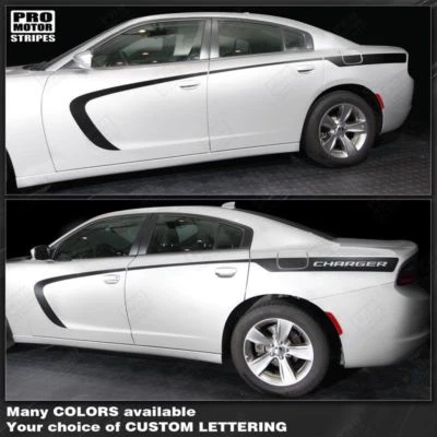 Adesivos listras laterais Dodge Charger 2015 2016 2017 2018 2019 - Imagem 1 de 2