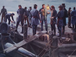 Mort Kuntsler Signed 434/950 The Last Mission Hunley COA Limited CSA Submarine - Picture 1 of 16