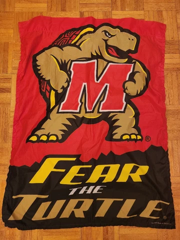 MARYLAND TERRAPINS FEAR THE TURTLE 28"X40" GARDEN BANNER FLAG  WINCRAFT 🐢 Cover