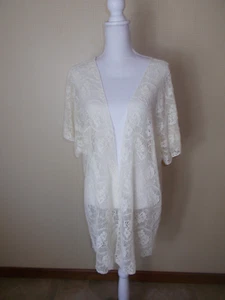 Damen 1X Coverup Elfenbein Weiß Spitze von Promises Promises NEU - Bild 1 von 6