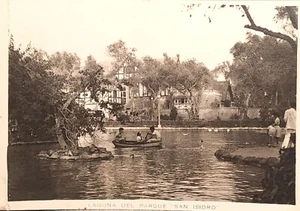 Vintage Picture Of The "Lagoon In The San Isidro Park" In Lima, Peru. #-2364 - Picture 1 of 9