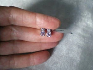 Rose du Maroc Amethyst stud earrings, 0.71 carats, 1.49 grams 925 Sterling Silve - Picture 1 of 9