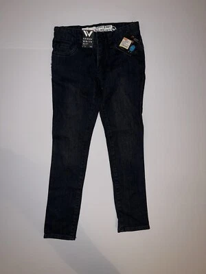 Jeans jeans masculino Shaun branco super magro lavagem escura tamanho M 10 - Imagem 1 de 2