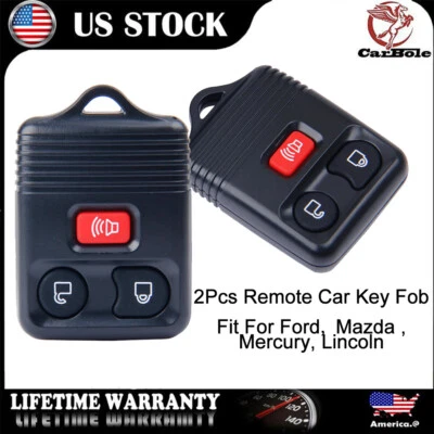 Paquete de 2 llaveros de control remoto para automóvil sin llave para Ford Expedition Ranger 1998-2012 Foto 1 de 4