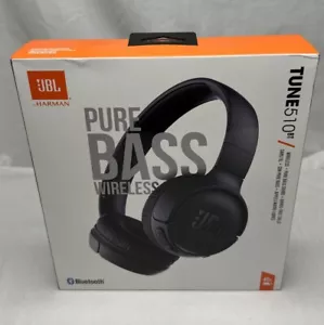 JBL Tune 510BT: Wireless On-Ear Headphones with Purebass Sound, Color Black, New - Picture 1 of 10