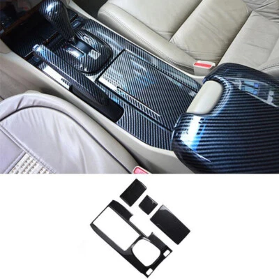 Para Honda Accord Crosstour 08-13 Consola de fibra de carbono Cambio Copa de agua Marco Borde Foto 1 de 4