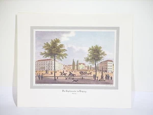 Leipzig Esplanade um 1840 Lithographie Reproduktion Arldt Täubert - Bild 1 von 1