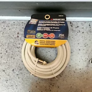 Monster Cable - Video Coassiale - Pronto per il digitale - 75 Ohm -25' - Nuovo - Cardato - Foto 1 di 3