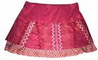 LUCKY IN LOVE Skort Skirt Size XL (16) Layered Tennis Golf Shorts Pinks Corals