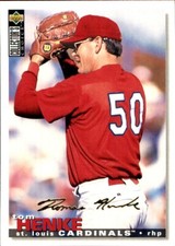 1995 Collector's Choice GOLD SIGNATURE #196 Tom Henke ST. LOUIS CARDINALS