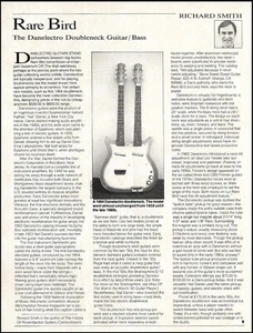 Guitarra/bajo Danelectro Doble Cuello Raro Pájaro Historia Artículo por Richard Smith - Imagen 1 de 3