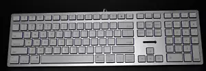 NEW SEALED - Cherry KC 6000C Wired Slim Mac Keyboard - Silver/White US - Picture 1 of 9