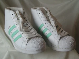 Adidas Kids' Pro Model J Sneaker Color: White/Easy Green Metallic/Gold Big Kid 4 - Picture 1 of 12