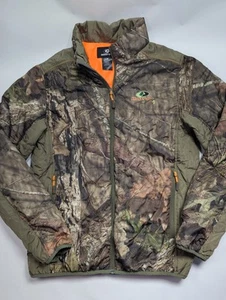 Mossy Oak Men's Puffer Jacket Medium Camo w/ Blaze Liner Lightweight Thinsulate - Picture 1 of 11