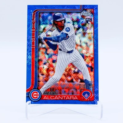 2025 Topps Chrome Logofractor Kevin Alcantara RC Blue Refractor /150 #173 - Image 1 of 2