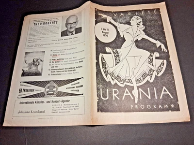 1950 aug. BERLIN programm VARIETÉ URANIA Heinz Köllisch - Bild 1 von 2