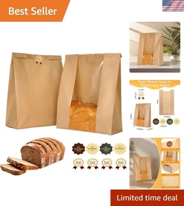 Elegante 25 Stück Papier Bäckertüten mit Fenster für Leckereien & Geschenkverpackungen - Bild 1 von 9