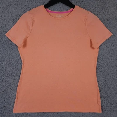 Talbots Shirt Womens Medium Orange Pima Cotton Short Sleeve The Tee Casual - Image 1 of 4