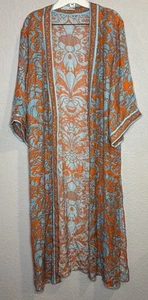 Maxi kimono Alice + Olivia Forever Yours Sienna Domino taille M/L *BEAU ! - Photo 1/13