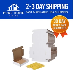 50-Pack 6x4x1 Eco-Friendly Shipping Boxes | Lightweight Corrugated Mailers - Picture 1 of 9