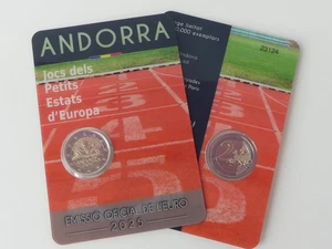 ANDORRA 2025 2 EURO ST BU COMMEMORATIVA COIN - GIOCHI DEI PICCOLI STATI - - Foto 1 di 4