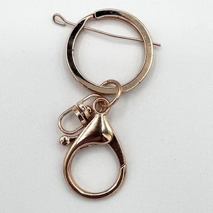 Clip de garra de broche de langosta 6 + llavero dorado brillante y longitud giratoria 2-1/2" artesanal - Imagen 1 de 5