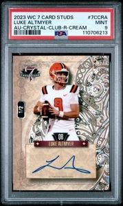 2023 Wild Card 7 Card LUKE ALTMYER Crystal Cream ROOKIE AUTO 1/2 PSA 9 #7CCR-A - Picture 1 of 2