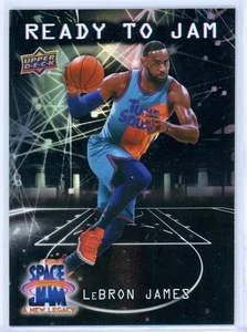 LeBron James 2021 Upper Deck Space Jam Ready To Jam Black Parallel SSP #/25 - Foto 1 di 2