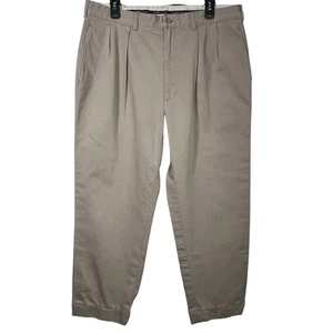 Vtg. Polo Ralph Lauren Chino Pants Mens 33x30 Khaki Pleated Front Dress Casual - Picture 1 of 13