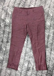 Baird McNutt Anzughose Herren 36 x 29 burgunderrot Chambray Evan schmal Bündchen 100 % Leinen - Bild 1 von 8