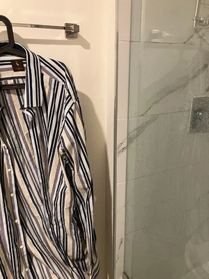 Camisa masculina multicolorida Tailorbyrd manga longa botão para baixo 4XLT - Imagem 1 de 2