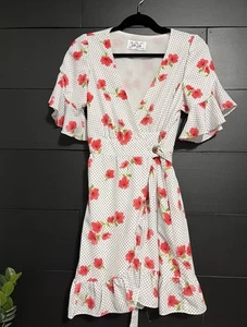 Abito midi donna VAVA by Joy Han floreale con volant taglia M nuovo senza etichette - Foto 1 di 8