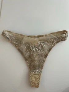 Damen Höschen Jonvieve Spitze Tanga Nude Vintage Y2K Large Neu mit Etikett Nordstrom - Bild 1 von 6
