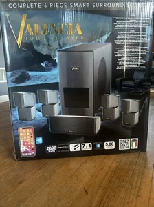 Valencia Home Theater Complete 6 Piece Smart Surround Sound  New In Box - Picture 1 of 2