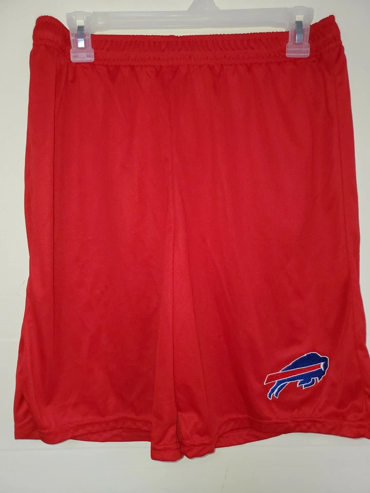 0724 BOYS NFL BUFFALO BILLS Polyester Jersey SHORTS RED New - Image 1 of 1
