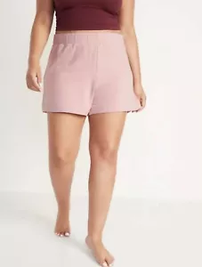 Old Navy Women's Size 4X ~ High Waisted Cozy Knit Pajama Shorts NWT .. $25 - Picture 1 of 3