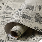 10m Vintage Newspaper Wallpaper Self Adhesive Wall Paper Peel Stick Wall Decor