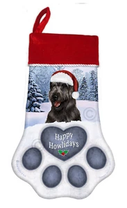 Christmas Stocking - Black Irish Wolfhound - Imagen 1 de 1