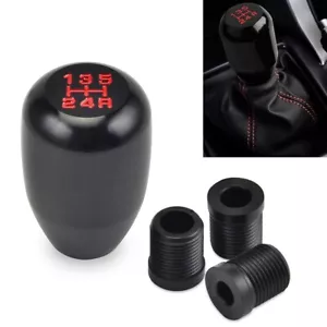 Universal Car 5 Speed Manual Shift Knob Gear Stick Shifter Lever Black Aluminum - Picture 1 of 9