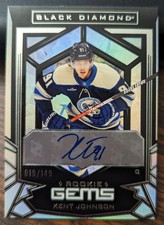 2022-23 UD Black Diamond Kent Johnson Rookie Gems Auto 010/149 Jackets