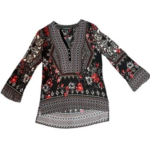 Top túnica mujer Colleen Lopez multicolor ribete terciopelo talla XS envío gratuito - Imagen 1 de 5