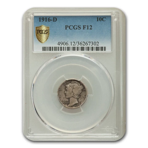 1916-D Mercury Dime Fine-12 PCGS - SKU#179159 Cover