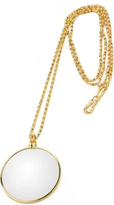 Magnifying Glass Necklace Monocle, 5X Necklace Magnifier with 1.6 Inch Glass Len - Picture 1 of 12