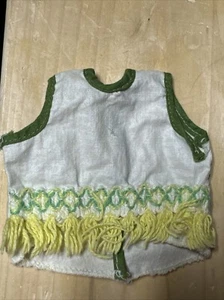 VTG Valerie Kellogg's Premium Promo Doll Top Shirt Green & Yellow 1960s Knit - Picture 1 of 7