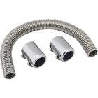 24 Inch Flexible Stainless Steel Radiator Hose w/ Chrome Ends