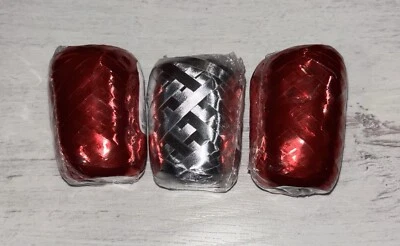 Wondershop Lot of 3 Curling Ribbon Spools - 70’ Each (210’ Total) Red/Silver NEW - Image 1 of 4