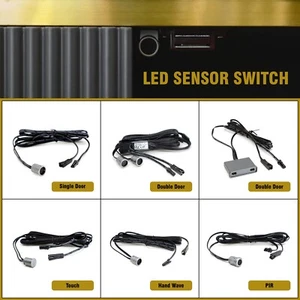 LED Cabinet Wardrobe Single Door/Double Door/Hand Wave/Touch/PIR Sensor Switch - Picture 1 of 33