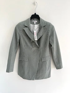 Green Check Longline Blazer Rhone Urban Bliss UK 8 💖 BNWT RRP £42 - Picture 1 of 10