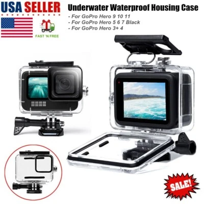 Underwater Diving Case Housing Frame Gopro Hero3+5 6 7 9 10 11 12 13Black Camera - Image 1 of 4
