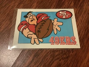 THE FLINTSTONES TEAM NFL PROMO 2 SAN FRANCISCO 49ERS 1993 CARDZ - Foto 1 di 2